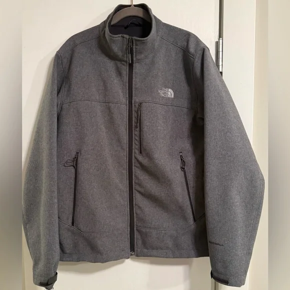 The North Face WindWall Softshell Jacket Men’s Medium Gray Fleece Lined - Picture 1 of 6